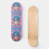 Rosa und Türkis Blauer Voodoo Skateboard (Vorderseite)