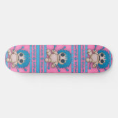 Rosa und Türkis Blauer Voodoo Skateboard (Horizontal)