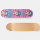 Rosa und Türkis Blauer Voodoo Skateboard (Horizontal)