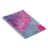Rosa und Türkis Flüssig Marmor abstraktes Muster Notizblock (Rechte Seite)