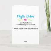 Rosa-und Türkis-Kuchen-Karte Karte (Rückseite)