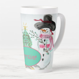 Rosa und Türkis Milchtasse