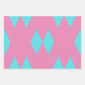 Rosa und Türkis Minimalistische Abstrakte Dreieck  Geschenkpapier Set (Vorderseite 2)