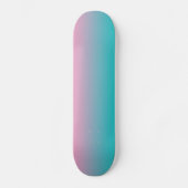 Rosa und Türkis Ombre Skateboard (Vorderseite)