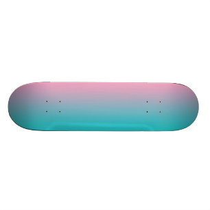 Rosa und Türkis Ombre Skateboard