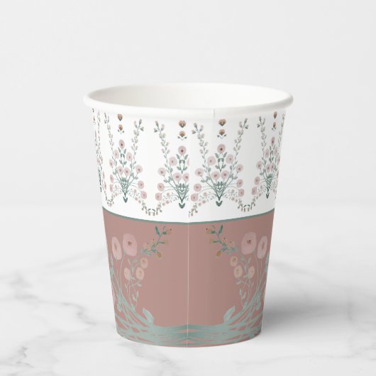 Rosa und Türkis Pappbecher (Rechts)