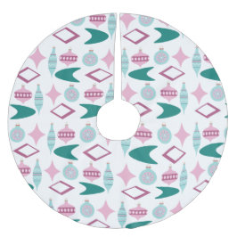 Rosa und Türkis Retro Weihnachtsschmuck Polyester Weihnachtsbaumdecke