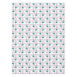 Rosa und Türkis Retro Weihnachtsschmuck Tischdecke