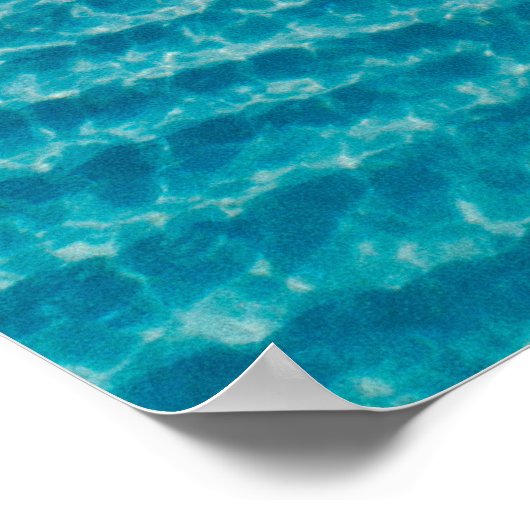 Rosa und türkisfarbenes Meer Poster (Ecke)