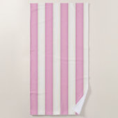 Rosa und Viktorianische Streifen Hütte Strandtuch (Vorderseite)