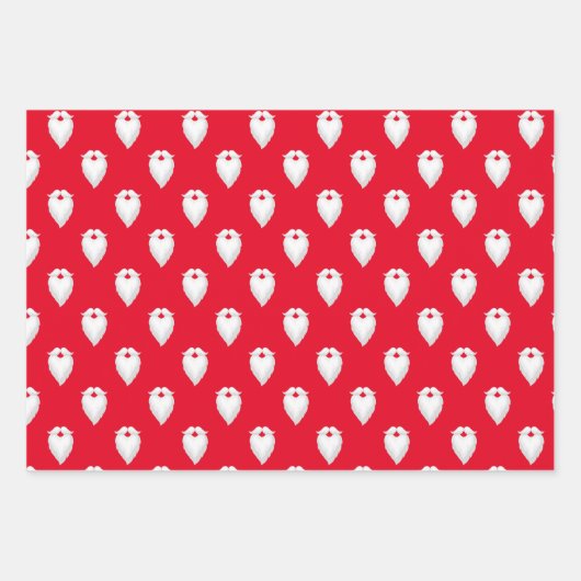 Rosa und violett Weihnachtsmann Weihnachten Geschenkpapier Set (Vorderseite 2)