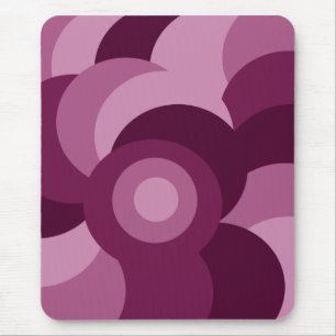 rosa und violette abstrakte Kreismuster Mousepad