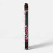 Rosa und violette Blätter iPhone Hülle (Linke Seite)