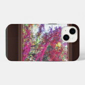 Rosa und violette Blätter iPhone Hülle (Rückseite (Horizontal))