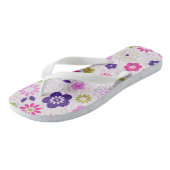 Rosa und violette Blumen Badesandalen (Schrägansicht)