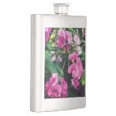Rosa und violette Blumen Flachmann (Rechts)