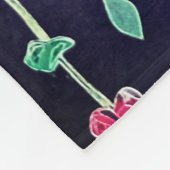 Rosa und violette Blumen Fleecedecke (Ecke)