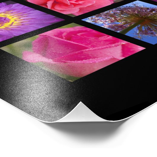 Rosa und violette Blumen Fotodruck (Ecke)