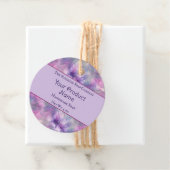 Rosa und violette Blumen Geschenkanhänger (Beispiel)