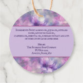 Rosa und violette Blumen Geschenkanhänger (Rückseite)