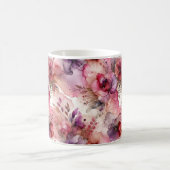 Rosa und violette Blumen - Illustration des Alkoho Kaffeetasse (Mittel)
