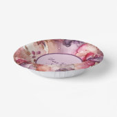 Rosa und violette Blumen - Illustration des Alkoho Pappteller (Gewinkelt)