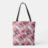 Rosa und violette Blumen - Illustration des Alkoho Tasche (Rückseite)