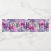 Rosa und violette Blumen Parfümerrolle Flascheneti Wasserflaschenetikett (Einzelnes Label)