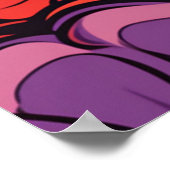 Rosa und violette Blumen Poster (Ecke)