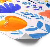 Rosa und violette Blumen Poster (Ecke)