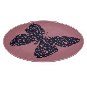 Rosa und violette Blumenschmetterlinge Schneidebrett (Ecke)