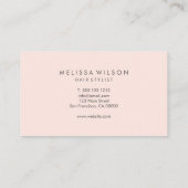 Rosa und violette Blüten Moderne Handschrift Blush Visitenkarte (Rückseite)