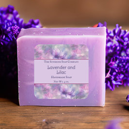 Rosa und violette Blüten Seifenkosmetik Badebomben Quadratischer Aufkleber