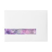 Rosa und violette Blüten Wraparound Jar Label (Vorderseite)