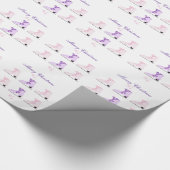 Rosa und violette Eisskates Geschenkpapier (Ecke)