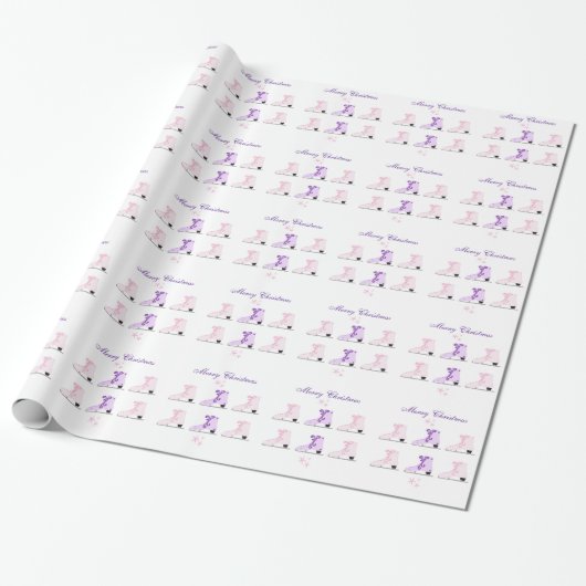 Rosa und violette Eisskates Geschenkpapier (Ungerollt)