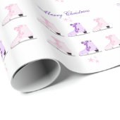 Rosa und violette Eisskates Geschenkpapier (Rolleneckpunkt)