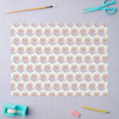 Rosa und violette elegante Blumen Seidenpapier (Basteln)