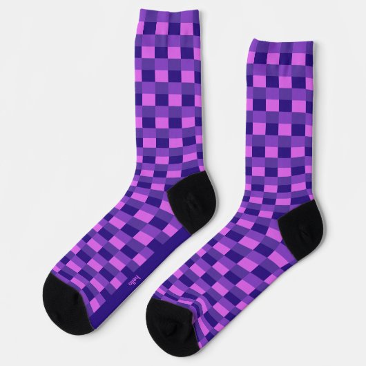 Rosa und violette Farbkombination Socken (Linkes Detail)