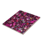 Rosa und violette funkelnde Lichter Bokeh-Muster Fliese (Seite)