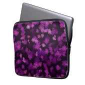 Rosa und violette Gänseblümchen Laptopschutzhülle (Vorderseite Links)