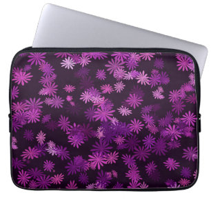 Rosa und violette Gänseblümchen Laptopschutzhülle
