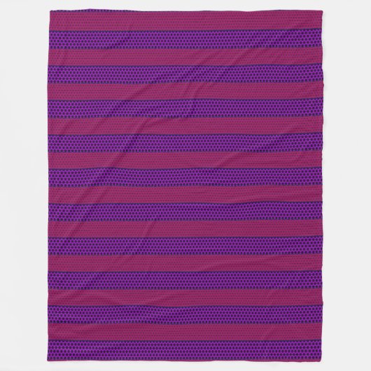 Rosa und violette gemusterte Streifen Fleecedecke (Vorderseite)