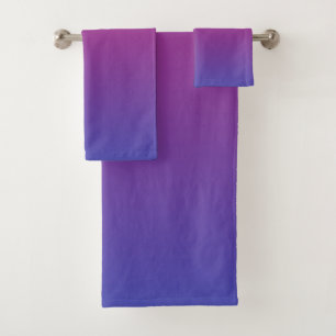 Rosa und violette Gradientfarben Badhandtuch Set