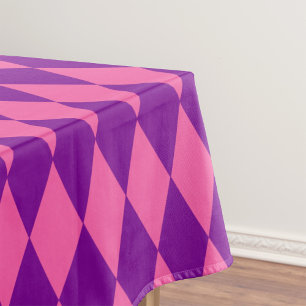 Rosa und violette Harlekin-Karuomuster  Tischdecke