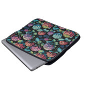 Rosa und violette Hortensienblätter Laptopschutzhülle (Vorne Knopf)