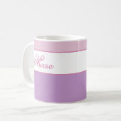 Rosa und violette Krankenschwester Kaffeetasse (Vorderseite Links)