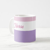 Rosa und violette Krankenschwester Kaffeetasse (Vorderseite Links)