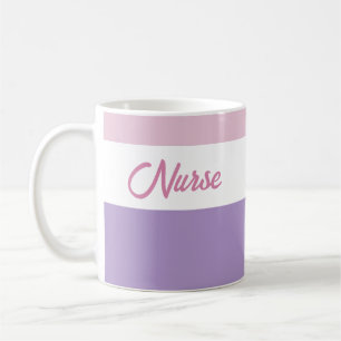 Rosa und violette Krankenschwester Kaffeetasse