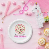 Rosa und violette Pizzaparty Pappteller (Party)